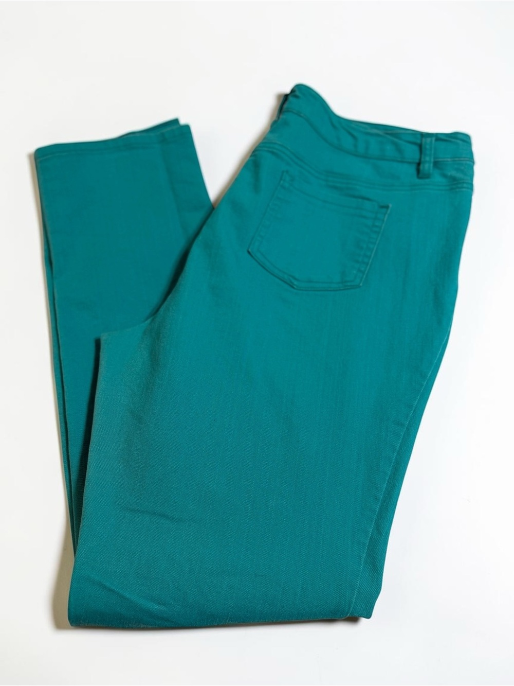 Ashley Stewart Womens Teal Bootcut Jeans Size 16 Stretch Denim Pants - Picture 5 of 6
